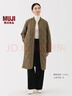 MUJI女式 蓬松棉服絎縫大衣 外套女款女裝棉衣25年冬季 BD10MA5A 深米色 S (155/80A) 曬單實(shí)拍圖