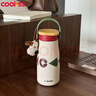 COOKSS大容量保溫杯女生高顏值水壺316陶瓷內膽學(xué)生吸管杯便攜咖啡杯 曬單實(shí)拍圖
