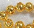 何熙熙足金999古法小金珠黃金散珠轉運珠3MM金珠 滿(mǎn)0.16g包郵單顆約0.1g 古法珠約0.02g 曬單實(shí)拍圖