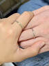DR莫比烏斯環(huán)情侶對戒pt950時(shí)尚個(gè)性閉口戒指圣誕節禮物 金線(xiàn)情侶戒指【活口版可調節大小】 曬單實(shí)拍圖