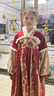 妮莎倍兒漢服女童冬季加絨古裝女孩秋冬拜年服裝國風(fēng)過(guò)年加厚 裙子 160 曬單實(shí)拍圖