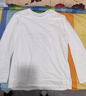 南極人（Nanjiren）長(cháng)袖t恤男打底衫純色內搭上衣打底圓領(lǐng)寬松純棉長(cháng)袖男士白色3XL 曬單實(shí)拍圖