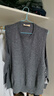 科蒙博卡2025秋冬新款無(wú)袖羊毛背心女裝圓領(lǐng)寬松開(kāi)叉純色針織毛衣馬甲 碳灰 XL 曬單實(shí)拍圖