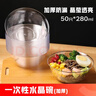 佳馳一次性碗280mL*50只加厚水晶航空碗透明塑料面碗戶(hù)外野餐甜品碗 曬單實(shí)拍圖