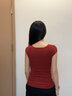 貓人（MiiOW）本命年紅色小飛袖塑身保暖背心馬年禮盒裝固定杯新娘結婚塑形上衣 安可拉紅-單上衣 【塑形+保暖 鴻運禮盒裝】 L 【推薦體重：100-115斤】 曬單實(shí)拍圖