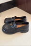百麗（Belle）元寶樂(lè )福鞋女鞋2026春季新款商場(chǎng)同款羊皮黑色小皮鞋E9L1DAA6 黑色 39 (245mm) 曬單實(shí)拍圖