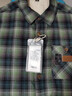 馬登工裝搖粒絨格紋襯衫外套男美式復古格子加絨保暖男士長(cháng)袖襯衣秋冬 藍綠色 【袖子不加絨】 L 曬單實(shí)拍圖
