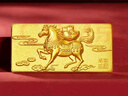 菜百首飾 黃金生肖馬飾品金條足金“馬到成功”錢(qián)幣祥云紋投資金條 馬到成功 10g 曬單實(shí)拍圖