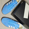 adidas「T頭鞋」STADT經(jīng)典時(shí)尚薄底運動(dòng)板鞋男女阿迪達斯三葉草 藍色/亮白/漢玉白（推薦女生買(mǎi)小半碼）   42.5 曬單實(shí)拍圖