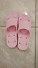 BAIHOU白猴浴室洗澡側漏水防滑按摩情侶居家用涼拖鞋女士 粉紅38-39 曬單實(shí)拍圖