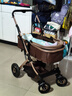 ANGI BABY嬰兒推車(chē)可坐可躺嬰兒車(chē)輕便折疊新生兒減震高景觀(guān)雙向兒童手推車(chē) 頂配香檳金【一鍵收車(chē)+PU橡膠輪] 曬單實(shí)拍圖