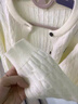moonkids童裝女童針織開(kāi)衫外套2026春秋新款兒童韓版絞花毛衣春裝女孩上衣 10189米白色針織衫 160 cm 曬單實(shí)拍圖