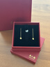 周六福5G工藝黃金耳線(xiàn)女足金耳墜生日禮物計價(jià)A0913528 約0.91g 一對 曬單實(shí)拍圖