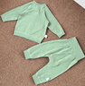 湯尼倍兒嬰兒秋褲秋衣寶寶護肚彈力棉全開(kāi)扣套裝春秋季分體衣服 綠色 /浪漫星月 90 cm 曬單實(shí)拍圖