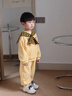 班喜迪兒童套裝春裝2026新款時(shí)髦洋氣女寶寶衛衣男童褲子春秋季衣服童裝 黃色 100 曬單實(shí)拍圖