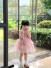 班喜迪女童夏裝連衣裙2026新款洋氣兒童公主裙周歲寶寶禮服蓬蓬紗裙夏季 粉色 100 曬單實(shí)拍圖
