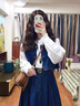 雅黛絲薇連衣裙2025女裝新款秋季韓版顯瘦鹽系穿搭法式小香風(fēng)牛仔裙子秋裝 襯衣+馬甲+牛仔裙 S 曬單實(shí)拍圖