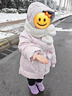 鴨鴨（YAYA）兒童羽絨服女童新中長(cháng)款加厚女孩連帽時(shí)尚冬季中大童裝外套HR 粉色 130 曬單實(shí)拍圖