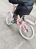 紫榕兒童自行車(chē)3-6歲小孩單車(chē)8歲-12歲女孩童車(chē)自行車(chē)公主車(chē) 櫻花粉-升級白胎【帶后座】禮包 20寸適合125-145cm 曬單實(shí)拍圖