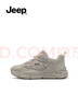 Jeep吉普老爹鞋女輕便厚底灰色百搭減震透氣休閑 淺灰色 37 曬單實(shí)拍圖