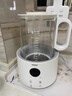 海爾恒溫電熱水壺1.5L 速熱燒水壺煮茶壺沖泡奶粉調奶器 保溫除氯不銹鋼加熱盤(pán)電熱水壺H207白色 曬單實(shí)拍圖