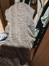 EIN PURE 撞色假兩件圓領(lǐng)文藝復古針織長(cháng)袖T恤上衣女2025早秋新款 淺灰 M 曬單實(shí)拍圖