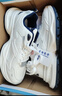 回力官方男鞋春秋新款皮面老爹鞋男女鞋子男運動(dòng)鞋休閑 白深藍 43 曬單實(shí)拍圖