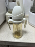 Grosmimi韓國進(jìn)口格羅咪咪吸管杯奶瓶嬰兒童水杯PPSU學(xué)直飲杯子6月1-3歲 小熊白吸管杯奶瓶手柄款 300ml 曬單實(shí)拍圖