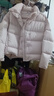 森馬（Semir）陳都靈|羽絨服女90%鵝絨服短款純色特寬松外套冬季三防保暖面包服 橡皮粉（白鵝絨）61214 （特寬松） M 曬單實(shí)拍圖