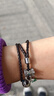 潘多拉（PANDORA）系夢(mèng)繩手鏈棕色雙圈編織皮革登山扣現代摩登送女友生日禮物 曬單實(shí)拍圖