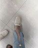 達芙妮官方樂(lè )福鞋女2026春季新款經(jīng)典英倫風(fēng)皮鞋不累腳時(shí)尚百搭單鞋女 米白色 37 曬單實(shí)拍圖
