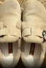 他她（TATA）復古加絨勃肯鞋女2025棉鞋厚底毛毛拖鞋穆勒鞋子CUG01CM5 米杏（絨里） 36 曬單實(shí)拍圖