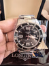 浪琴（LONGINES）瑞士手表 康卡斯潛水系列 機械鋼帶男表節日禮物 44mm黑盤(pán)鋼帶L3.841.4.56.6 機械 曬單實(shí)拍圖