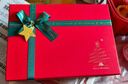【圣誕必備】圣誕節禮品盒圍巾包裝盒平安夜糖果蘋(píng)果盒天地蓋空盒 閃金圣誕紅禮盒2號禮盒可裝保溫杯【20*18*8cm】 曬單實(shí)拍圖