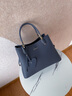 千百度（C.BANNER）牛皮包包女包手提包大容量媽媽單肩斜挎生日禮物高級感送女友老婆 【藍色】輕奢高檔品牌通勤百搭 曬單實(shí)拍圖