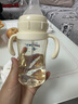 舒嬰防脹氣重力球吸管奶瓶嬰兒ppsu大寶寶喝水學(xué)飲杯寬口徑配件 PPSU240ML重力球鴨嘴奶瓶+把手（9月+） 曬單實(shí)拍圖