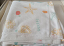 愛(ài)貝迪拉 新生兒包單寶寶產(chǎn)房棉襁褓巾裹布嬰兒包被抱被春秋雙層 海洋 曬單實(shí)拍圖