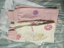 笛莎（DEESHA）7A抑菌純棉兩條裝女童秋褲兒童保暖褲打底襯褲 曬單實(shí)拍圖