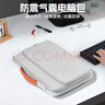 貓盒電腦包手提適用華為蘋(píng)果macbook聯(lián)想筆記本保護套男生女士防震氣囊 適用于13.3-13.6寸 淺灰色  曬單實(shí)拍圖