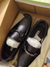 木林森（MULINSEN）男鞋牛皮時(shí)尚休閑鞋懶人套腳豆豆鞋 41碼 黑色 M8829 曬單實(shí)拍圖