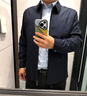 紅都夾克男秋裝新款商務(wù)辦公翻領(lǐng)上衣中年男士夾克上班男裝外套 翻領(lǐng)藍色JA2056-1 L (175/92A) 曬單實(shí)拍圖