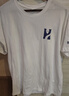 Homlean美式短袖T恤男春夏純棉圓領(lǐng)透氣舒適寬松簡(jiǎn)約上衣OM2白色L 曬單實(shí)拍圖