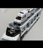 媽寶孖寶雙層運輸拖板警車(chē)玩具合金小汽車(chē)模型男孩3-6歲2兒童超大號卡貨車(chē) 曬單實(shí)拍圖