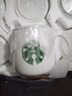 星巴克（Starbucks）杯子限量版簡(jiǎn)約歐式水杯馬克杯家用陶瓷杯小禮品星巴風(fēng)咖啡杯早餐 p款(杯+勺+陶瓷蓋)450ml 曬單實(shí)拍圖