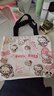 kitty帆布包大容量春夏新款卡通帆布包可愛(ài)通勤包小眾百搭手提包 KT【粉色-無(wú)掛件】 曬單實(shí)拍圖