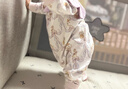 DOMIAMIA嬰兒衣服連體衣秋冬爬服寶寶家居服0-3歲空調房嬰兒服 瑞娜花縵【天然透氣   軟糯親膚】 80cm 【推薦身高 73-82cm】 曬單實(shí)拍圖
