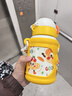 如山兒童保溫杯寶寶吸管杯小月齡學(xué)飲杯嬰幼兒316不銹鋼雙飲水杯 曬單實(shí)拍圖