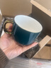 博為 歐式奢華咖啡杯創(chuàng  )意描金掛耳式下午茶杯咖啡廳攪拌拿鐵杯碟套裝 綠色6杯+杯架【禮盒裝】 曬單實(shí)拍圖