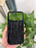 素洛適用蘋(píng)果17promax手機殼秋冬滿(mǎn)天星閃鉆絲絨iPhone16pro創(chuàng  )意簡(jiǎn)約輕奢15高顏值時(shí)尚女14大孔保護套 黑色-滿(mǎn)天星閃鉆絨布 iPhone 17 Pro Max 曬單實(shí)拍圖