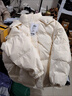 唐獅（TonLion）連帽羽絨服女裝白鴨絨加厚保暖襖子蓬松抗寒鎖溫外套女短款上衣服 曬單實(shí)拍圖